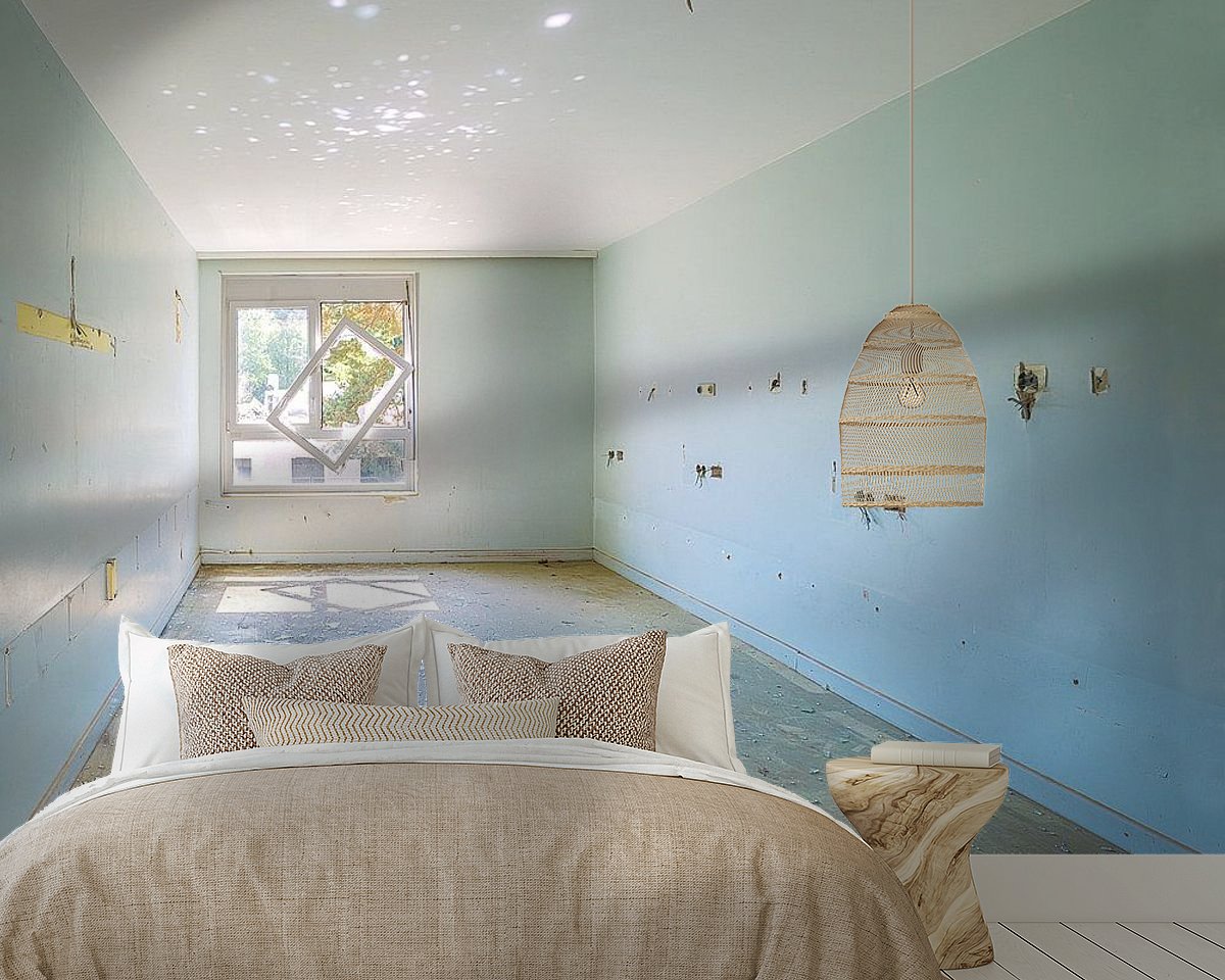 Voorbeeld van het werk in een kamer