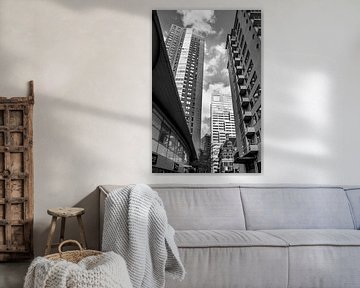 Stadsgezicht Rotterdam in zwart-wit van Photography by Naomi.K