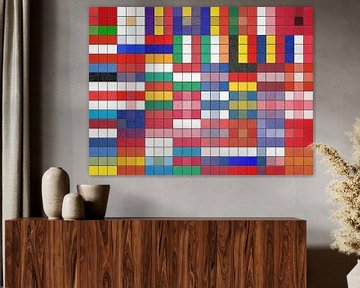 European flags as a tiled wall