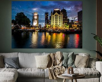 Rotterdam Le vieux port de nuit sur Pix-Art By Naomi.k