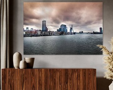 Skyline uitzicht over Rotterdam van Pix-Art by Naomi.k