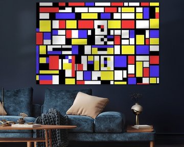 Piet Mondrian Stil abstrakt und nicht-figurativ von Gert Hilbink