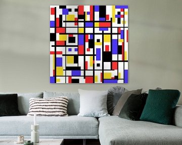 Piet Mondriaan stijl abstract en non-figuratief