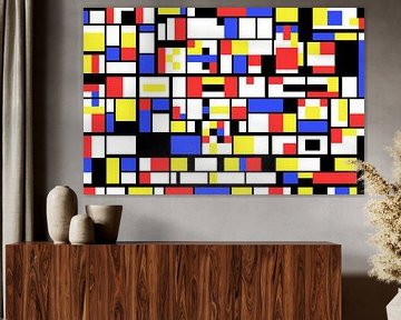 Piet Mondrian style abstract and non-figurative by Gert Hilbink