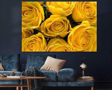 Zeven gele rozen van Frans Blok