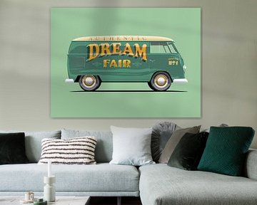 Vintage Bus Traum Werbung Schriftzug von Ruben Ooms
