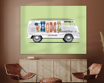 Vintage bus Home Werbeschriftzug von Ruben Ooms