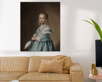 Portret van een meisje in het blauw