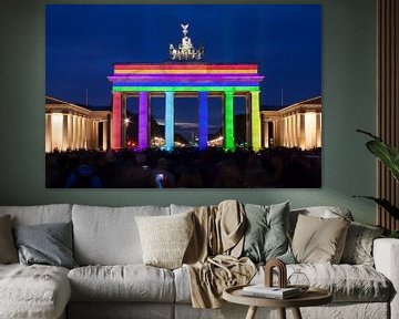 Brandenburger Tor Berlijn in speciale verlichting