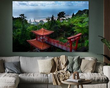 Ein Blick auf das Meer vom Botanischen Garten in Funchal