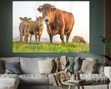 Hey Juh! Cow and children by Dirk van Egmond