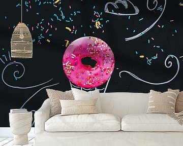 Donuts heteluchtballon, fijne kunst digitaal werk van Pix-Art by Naomi.k