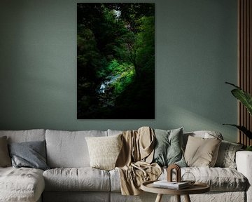 kleine waterval in de jungle van Madeira van jonathan Le Blanc