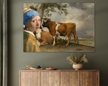 Girl with the pearl earring & the bull by Eigenwijze Fotografie