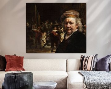 De Nachtwacht en het zelfportret van Rembrandt van Rijn van Eigenwijze Fotografie