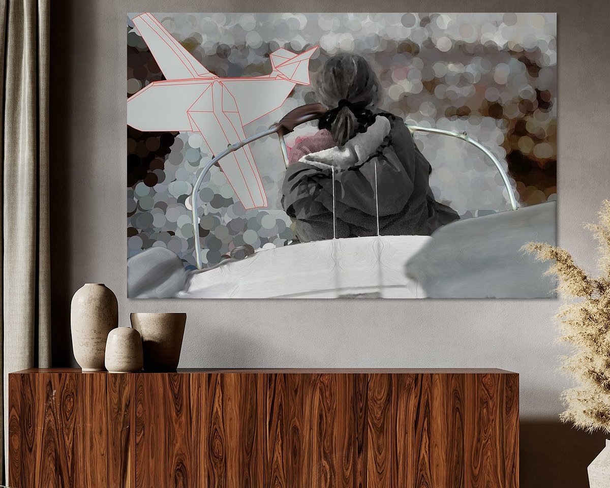 Voorbeeld van het werk in een kamer