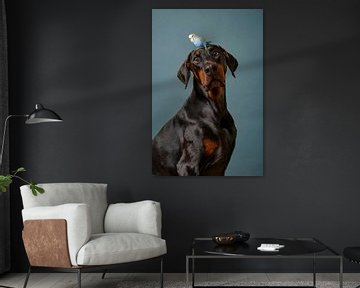 Dobermann Portret Honden Serie van Petri Vermunt