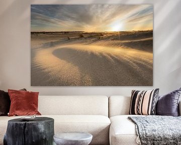 Sunset on the beach of Zeeland by Peter Haastrecht, van