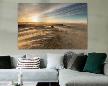 Sonnenuntergang am Strand von Zeeland von Peter Haastrecht, van