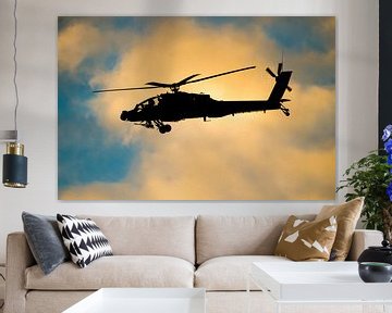 Apache attack helicopter during sunset by Floris Oosterveld