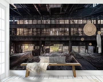 An abandoned factory hall near a steel factory by Steven Dijkshoorn