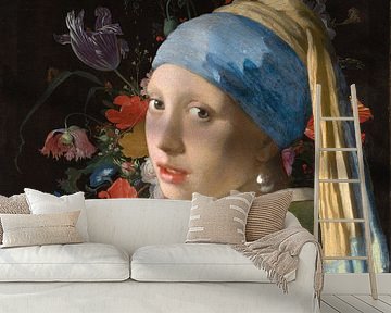 The girl with the pearl earring & still life with flowers and a watch by Eigenwijze Fotografie
