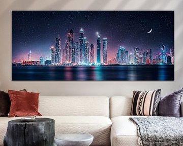 De nacht in Dubai van Manjik Pictures