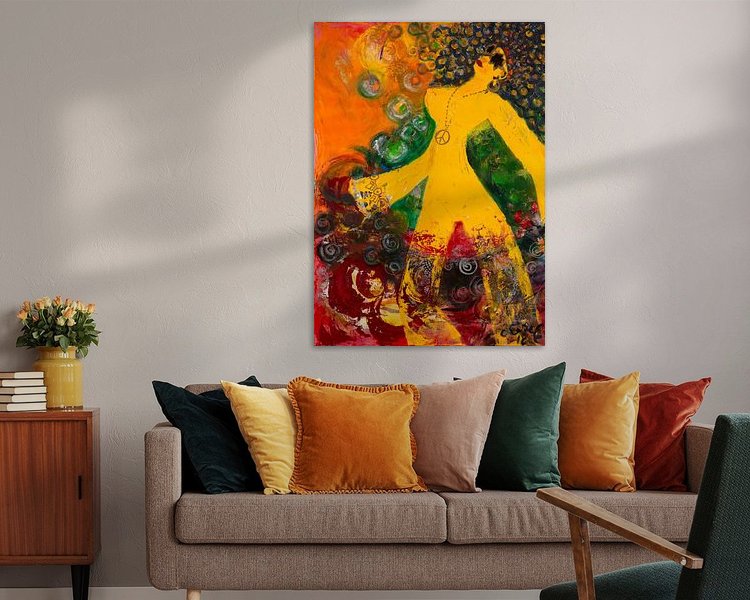 Voorbeeld van het werk in een kamer