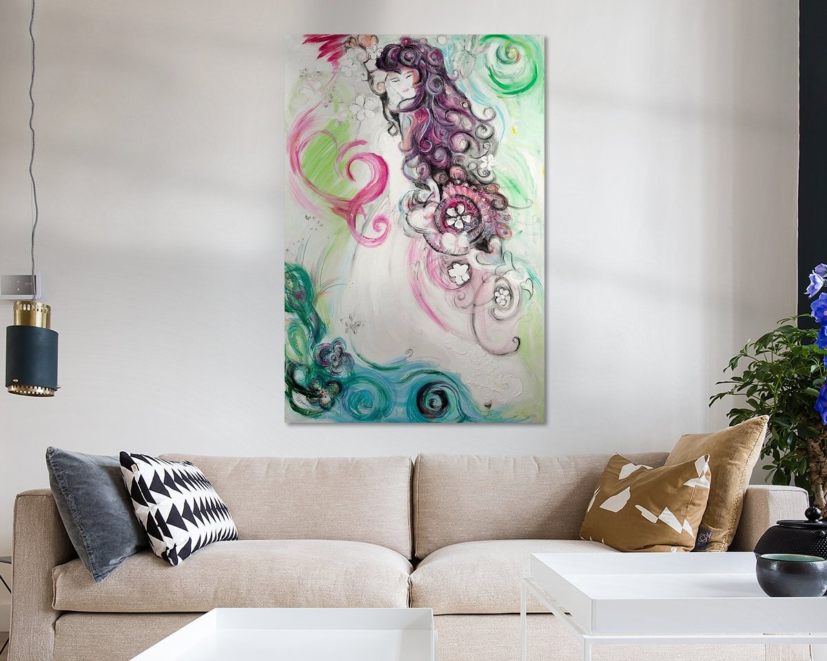 Voorbeeld van het werk in een kamer