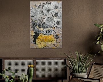 zonnebloemen met een beetje van van Gogh van jolanda verduin