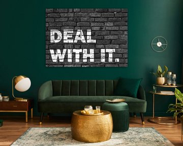 Wall Graffiti Text Design - Deal with it! by KalliDesignShop