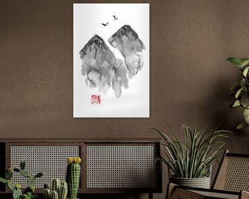 birds over the mountain