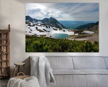 Blick auf den oberen Gaisalpsee und das Rubihorn im Allgäu von Leo Schindzielorz