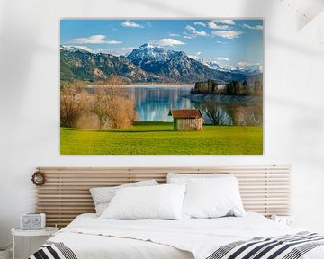 Panorama view over the Forggensee by Leo Schindzielorz
