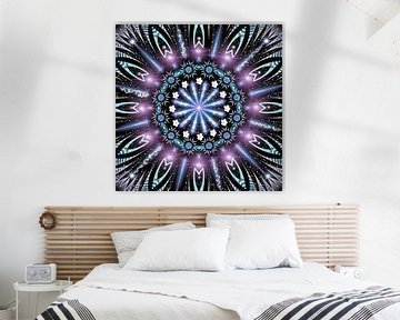 Mandala de lumière violette cosmique