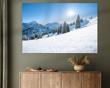 winter view in the Allgäu and its mountain scenery by Leo Schindzielorz