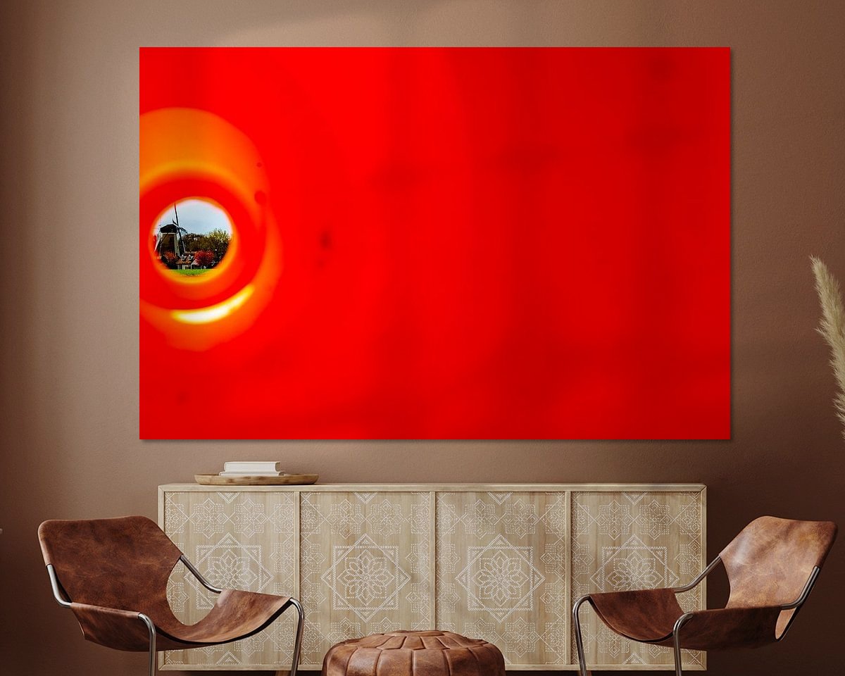Voorbeeld van het werk in een kamer