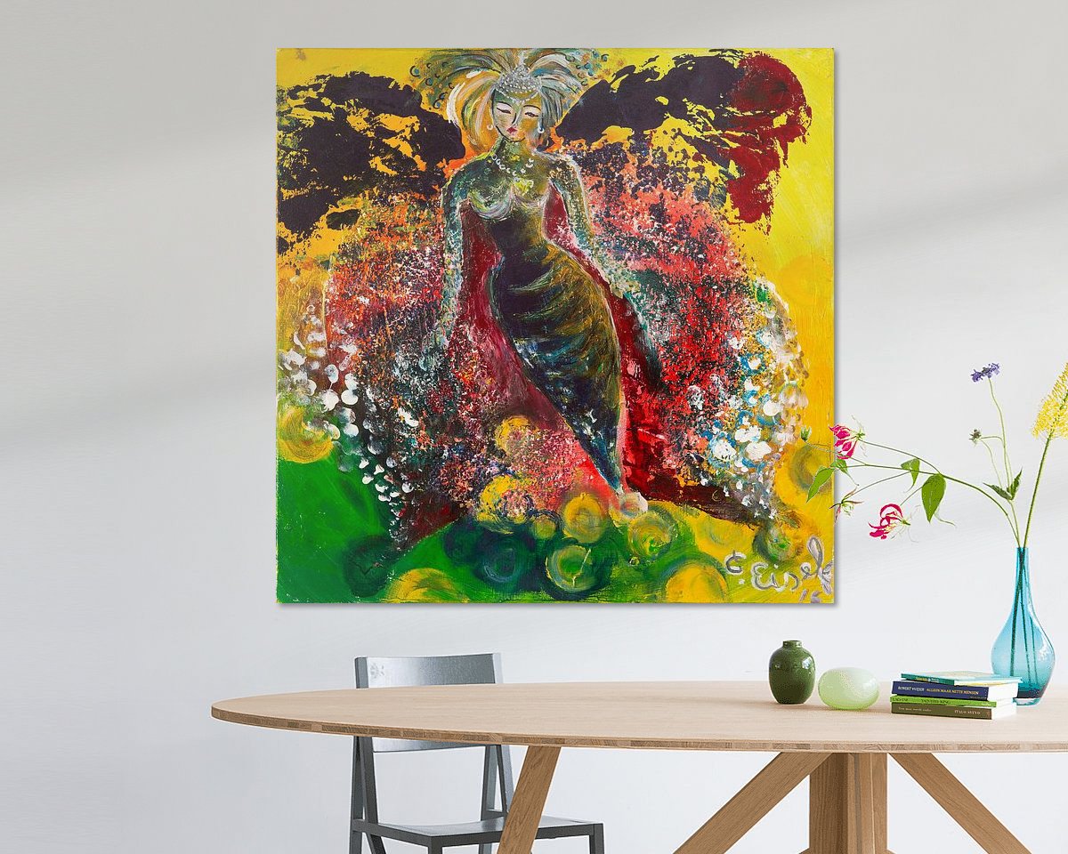 Voorbeeld van het werk in een kamer