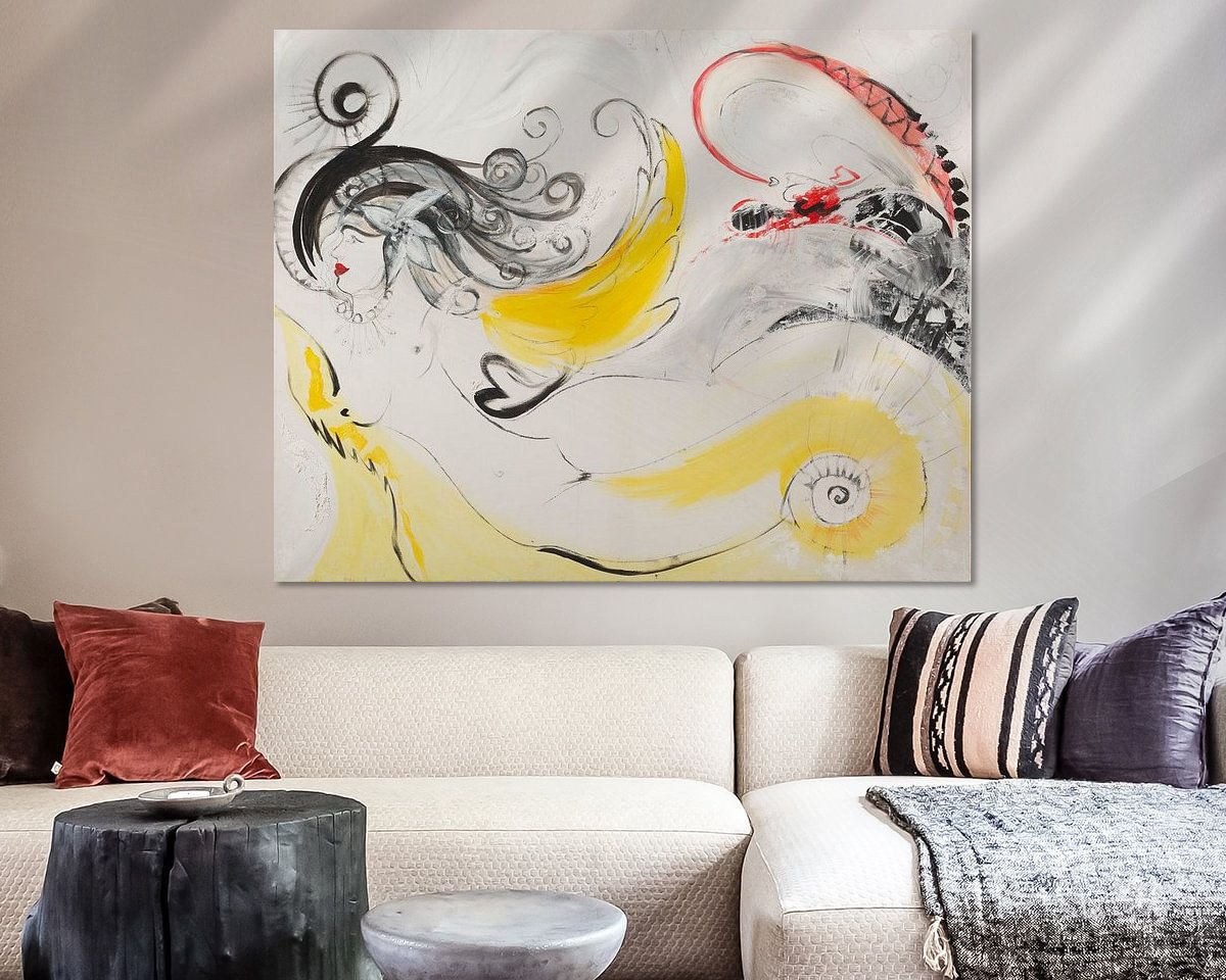 Voorbeeld van het werk in een kamer
