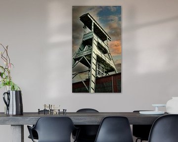 De toren van de kolenmijn Ewald in Herten van HGU Foto