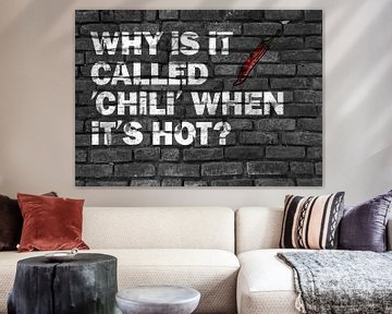 Grappige graffiti woordspeling engels chili van KalliDesignShop