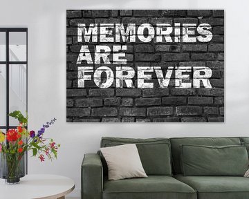 Herinneringen zijn voor altijd! Graffiti zwart-wit