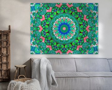 Lakritz-Mandala in Pastellfarbe von Caroline Lichthart