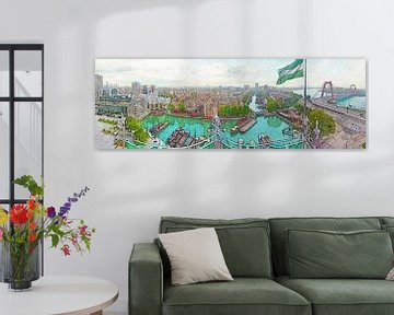 Panorama Oude Haven Rotterdam van Frans Blok