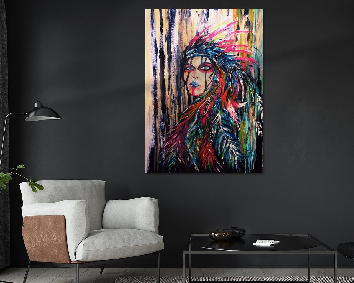 Voorbeeld van het werk in een kamer