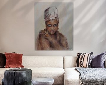 Portret van Mama Africa - Miriam Makeba van Ineke de Rijk