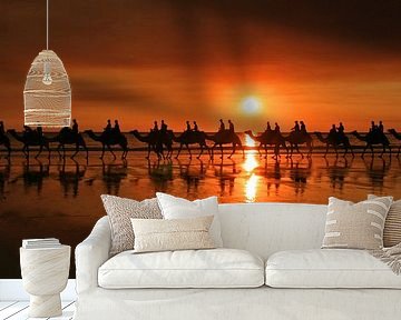 Kamelritt bei Sonnenuntergang von Antwan Janssen