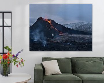 Volcanic eruption at Fagradalsfjall by Timon Schneider