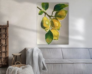 When life gives you Lemons, paint them van Helia Tayebi Art