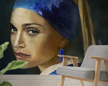 Madonna with the pearl earring, painting by Atelier Liesjes